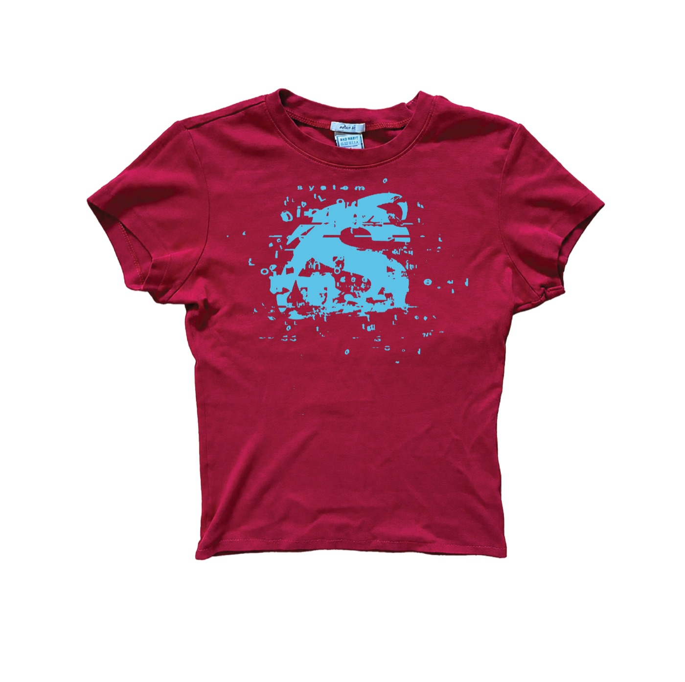 [DEMO] SYSTEM SEOUL T-Shirt Burgundy, 앞면